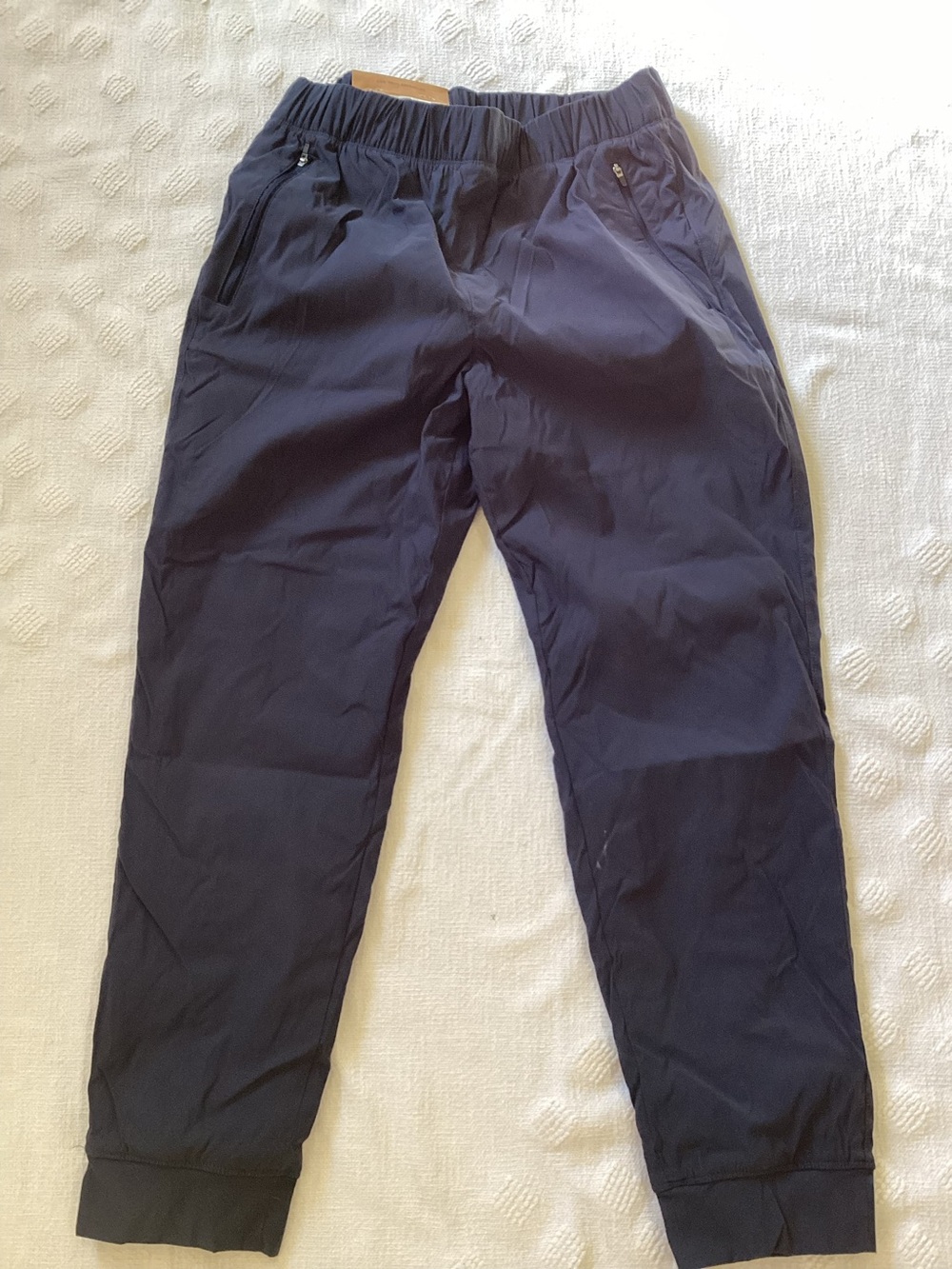 NWT-Eddie Bauer Fleece Lined Pants Womens 12 Blue Hiking Outdoor Winter